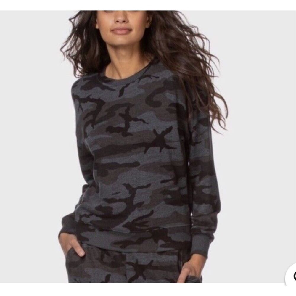 Rails "Ramona" Iron Camo Crewneck Sweatshirt Size extra Small